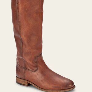 Frye Melissa 2-Button Cognac 16" Calf Italian Leather